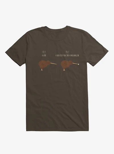 Know Your Birds A Kiwi Or Bird Roasting Marshmallow Brown T-Shirt