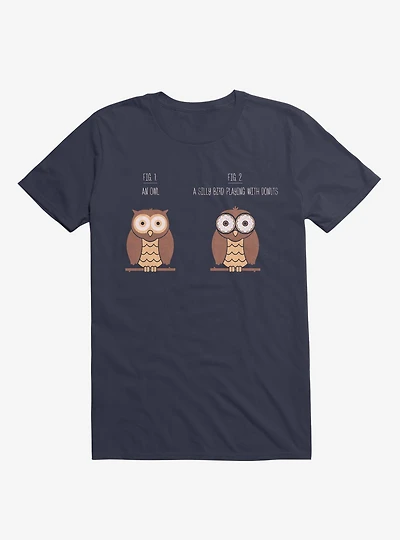 Know Your Birds An Owl Or Donut Eye Bird Navy Blue T-Shirt