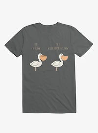 Know Your Birds A Pelican Or Goose Charcoal Grey T-Shirt
