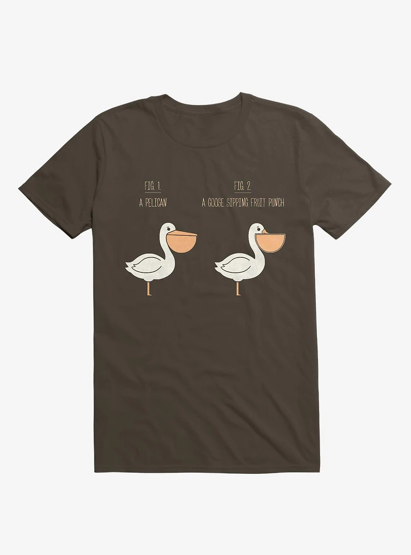Know Your Birds A Pelican Or Goose Brown T-Shirt