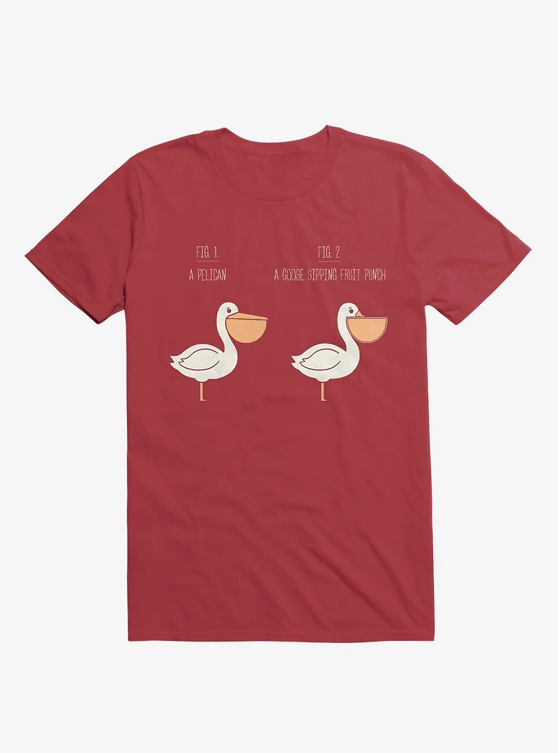 Know Your Birds A Pelican Or Goose Red T-Shirt