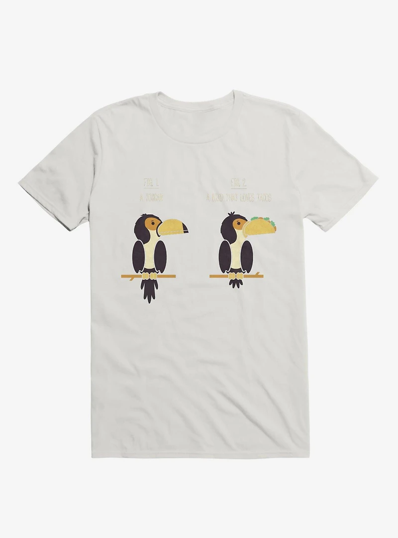Know Your Birds A Toucan Or Bird With Taco White T-Shirt