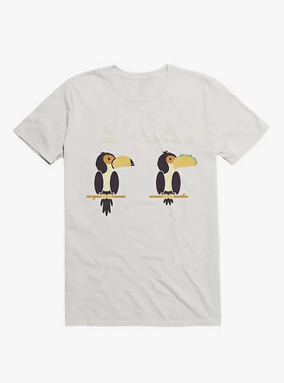 Know Your Birds A Toucan Or Bird With Taco White T-Shirt