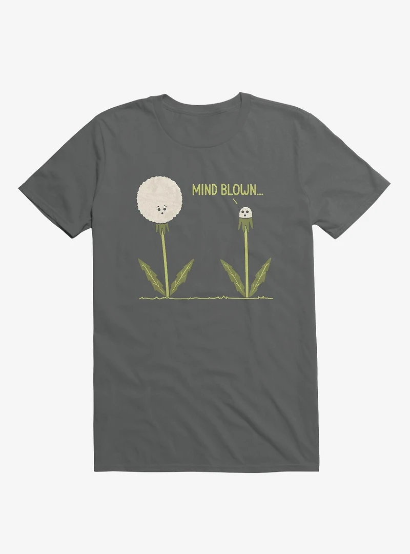 Mind Blown... Dandelion Charcoal Grey T-Shirt