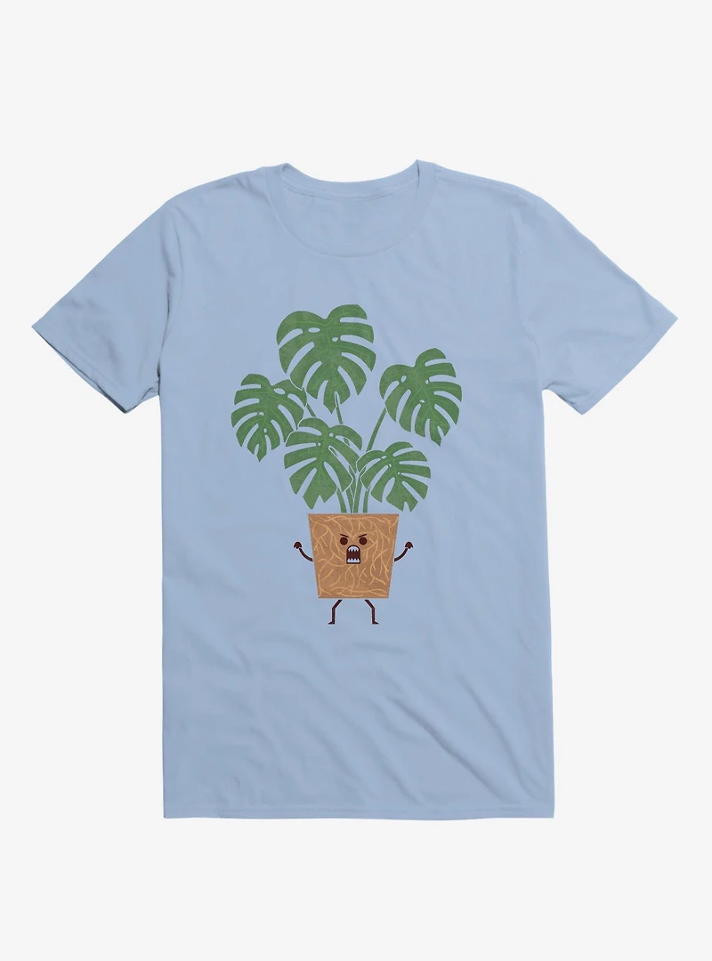 Monstera House Plant Light Blue T-Shirt