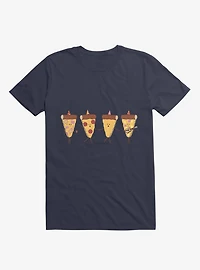 Pizza Slice Party Navy Blue T-Shirt