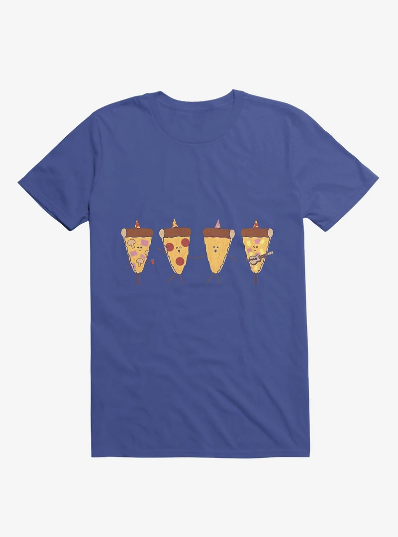 Pizza Slice Party Royal Blue T-Shirt