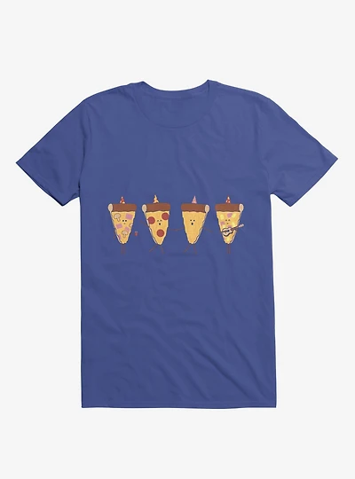 Pizza Slice Party Royal Blue T-Shirt