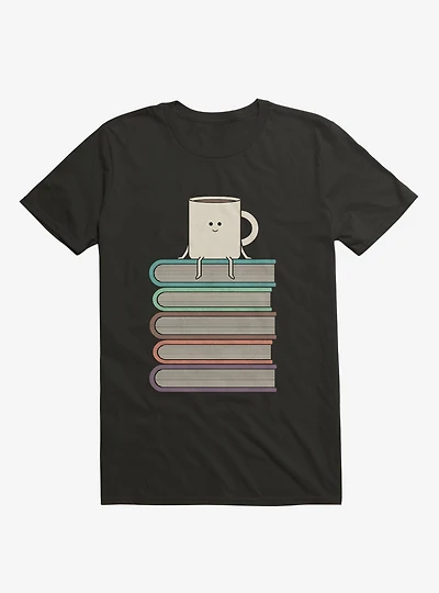 Top Of The World Cup On Books Black T-Shirt