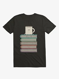 Top Of The World Cup On Books Black T-Shirt