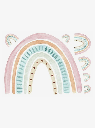 Watercolor Rainbow Peel And Stick Giant Wall Decal