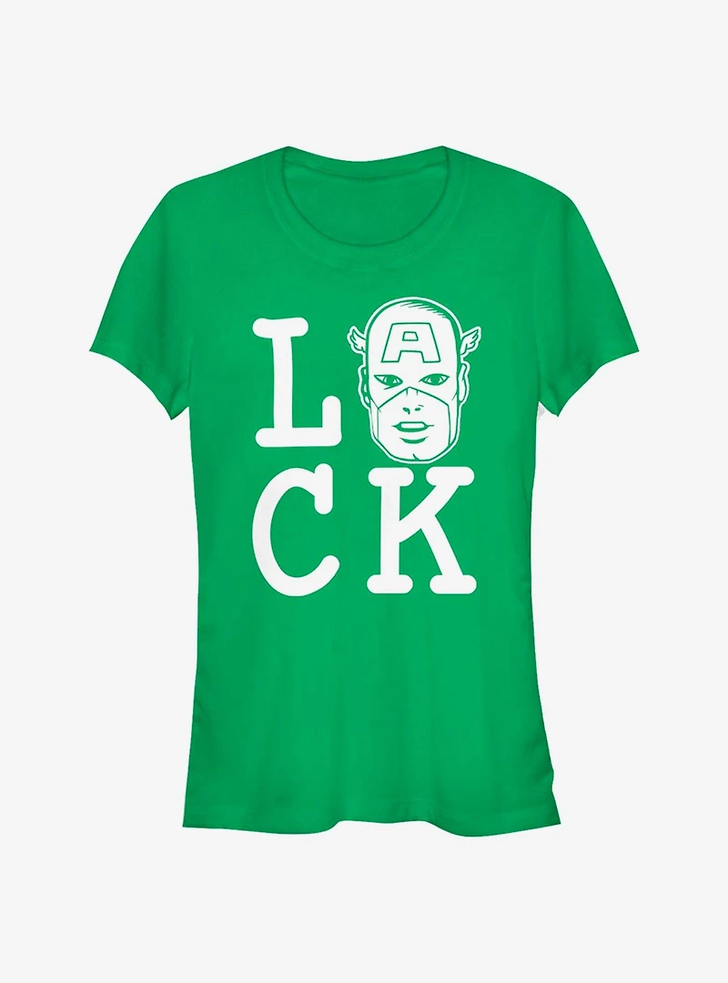 Marvel Captain America Captain Of Luck Girls T-Shirt