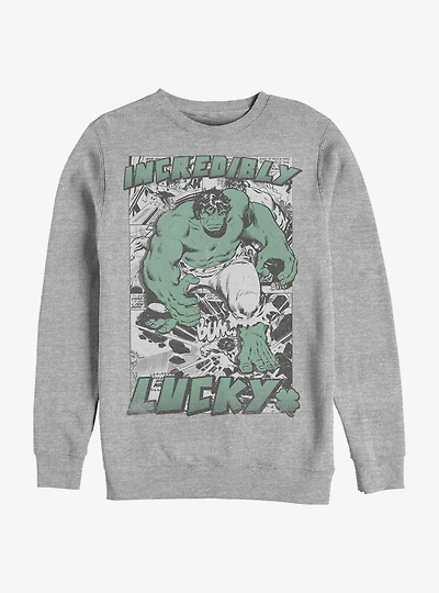 Marvel The Hulk Incredibly Lucky Crew Sweatshirt