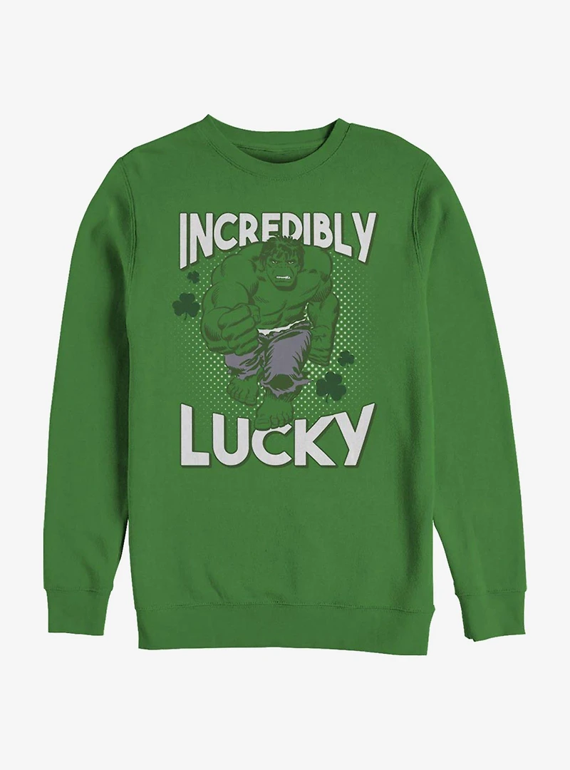 Marvel The Hulk Incredibly Lucky Crew Sweatshirt