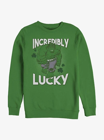 Marvel The Hulk Incredibly Lucky Crew Sweatshirt