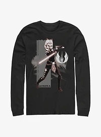 Star Wars Ahsoka Grey Jedi Long-Sleeve T-Shirt