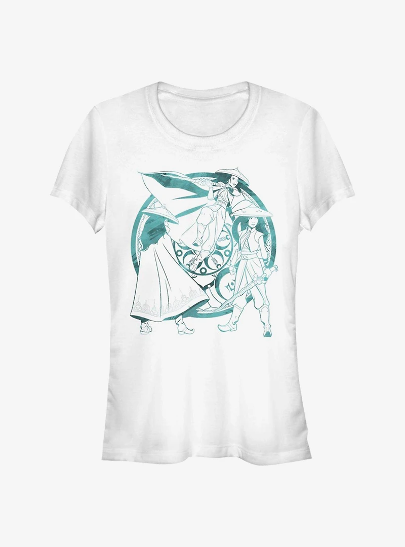 Disney Raya and the Last Dragon Watercolor Girls T-Shirt