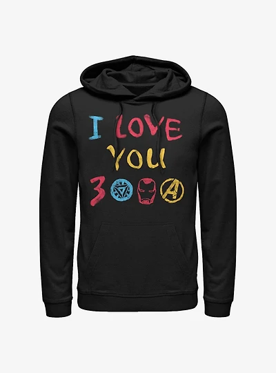 Marvel Iron Man Love Hand Drawn Hoodie