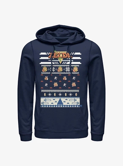 Nintendo The Legend Of Zelda Holiday Sweater Pattern Hoodie
