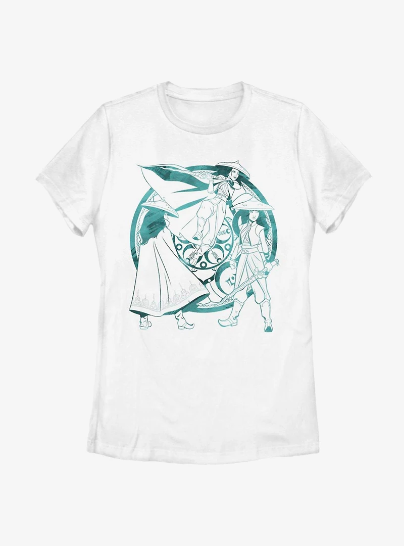 Disney Raya And The Last Dragon Watercolor Womens T-Shirt