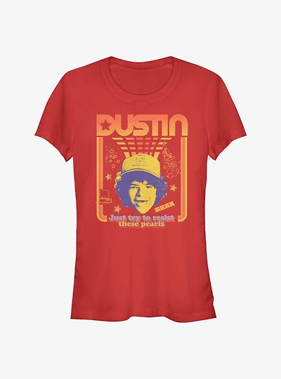 Stranger Things Dustin Resist The Pearls Girls T-Shirt