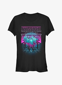 Stranger Things Neon Group Girls T-Shirt