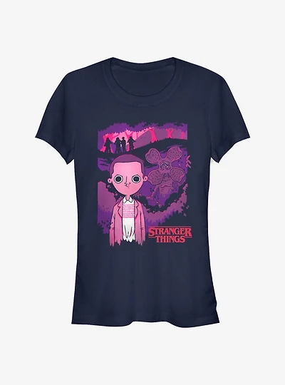 Stranger Things Lurking Girls T-Shirt