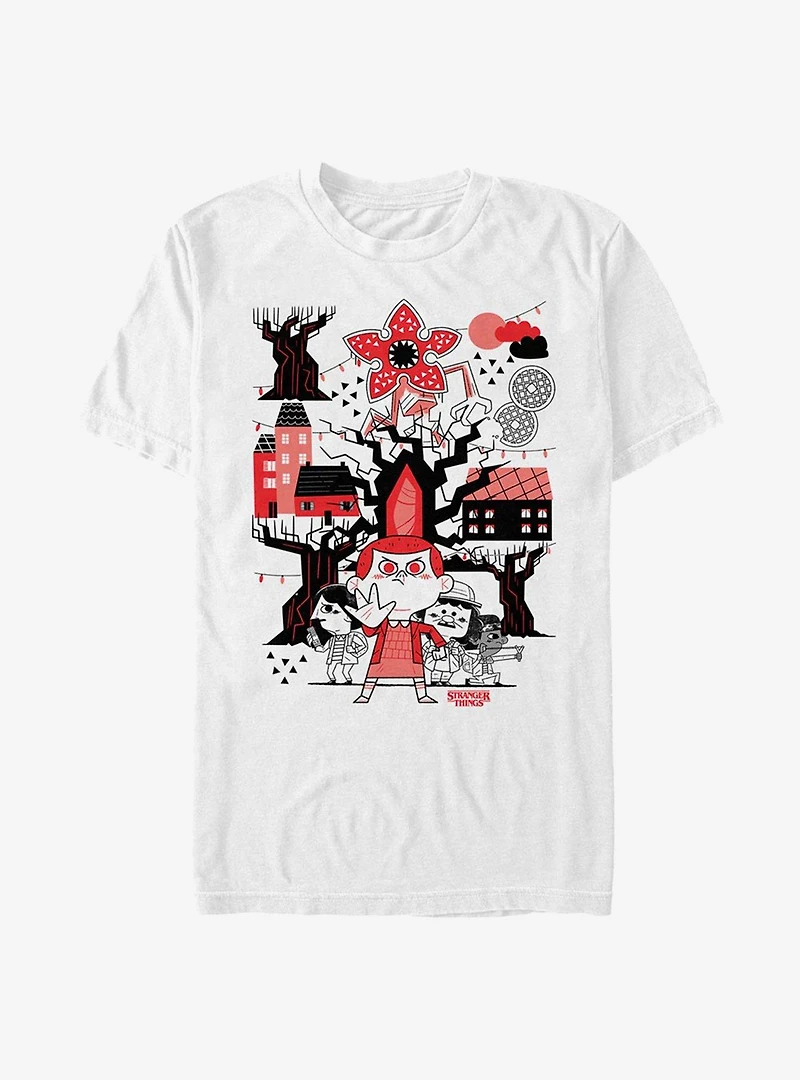 Stranger Things Cartoon Art T-Shirt