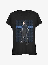 Marvel The Falcon And The Winter Soldier Winter Soldier Repeating Girls T-Shirt