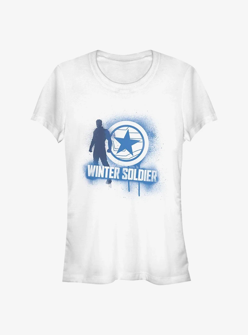 Marvel The Falcon And Winter Soldier Spray Paint Girls T-Shirt