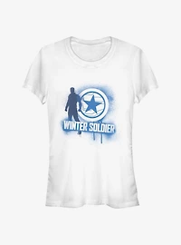 Marvel The Falcon And Winter Soldier Spray Paint Girls T-Shirt