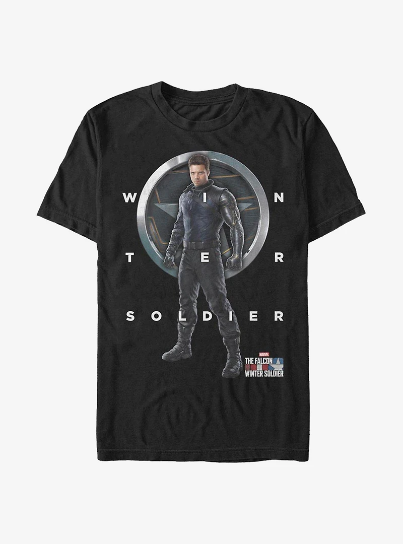 Marvel The Falcon And Winter Soldier Grid Text T-Shirt