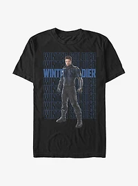 Marvel The Falcon And The Winter Soldier Winter Soldier Repeating T-Shirt