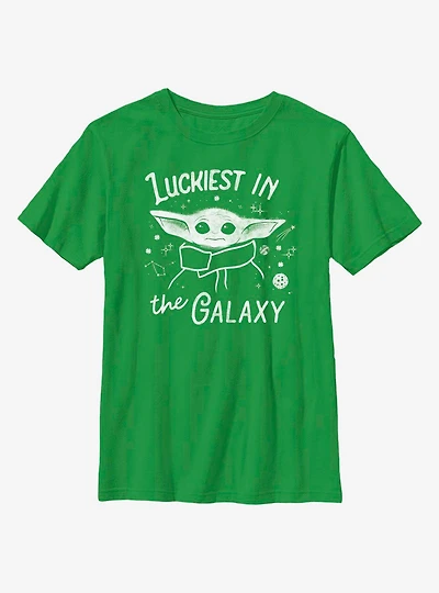 Star Wars The Mandalorian Child Luckiest Galaxy Youth T-Shirt