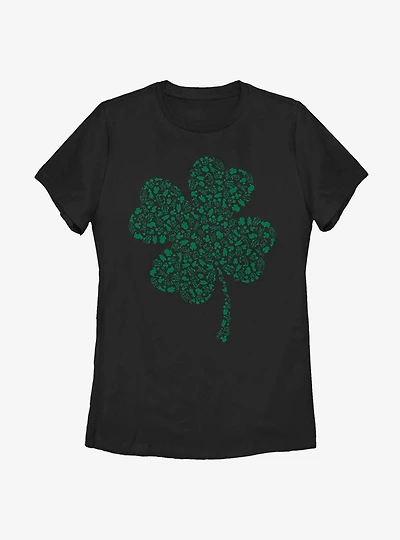 Disney Mickey Mouse Clover Fill Womens T-Shirt