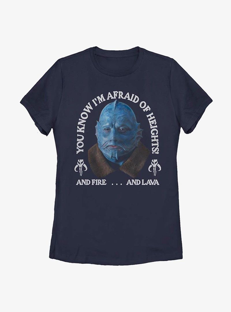 Star Wars The Mandalorian Fire Lava Heights Womens T-Shirt