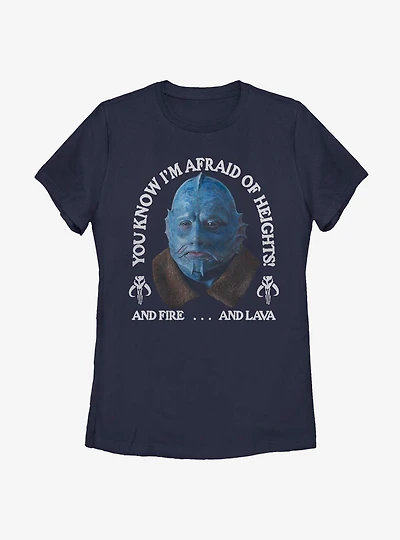 Star Wars The Mandalorian Fire Lava Heights Womens T-Shirt