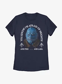 Star Wars The Mandalorian Fire Lava Heights Womens T-Shirt