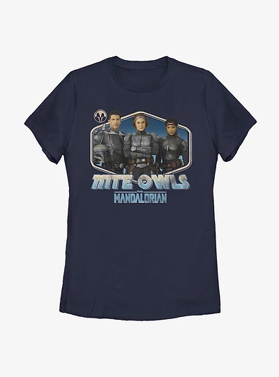 Star Wars The Mandalorian Nite Owls Womens T-Shirt
