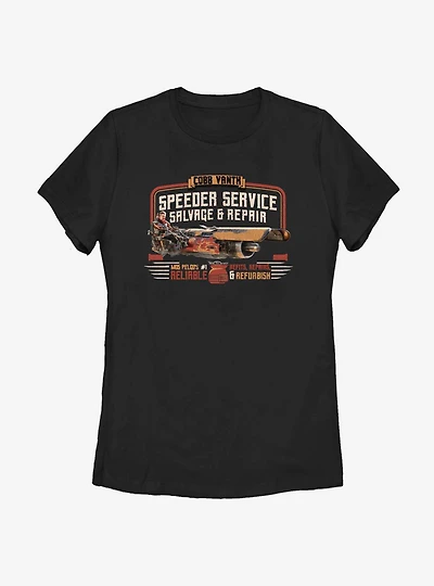 Star Wars The Mandalorian Vanth Speeder Service Womens T-Shirt