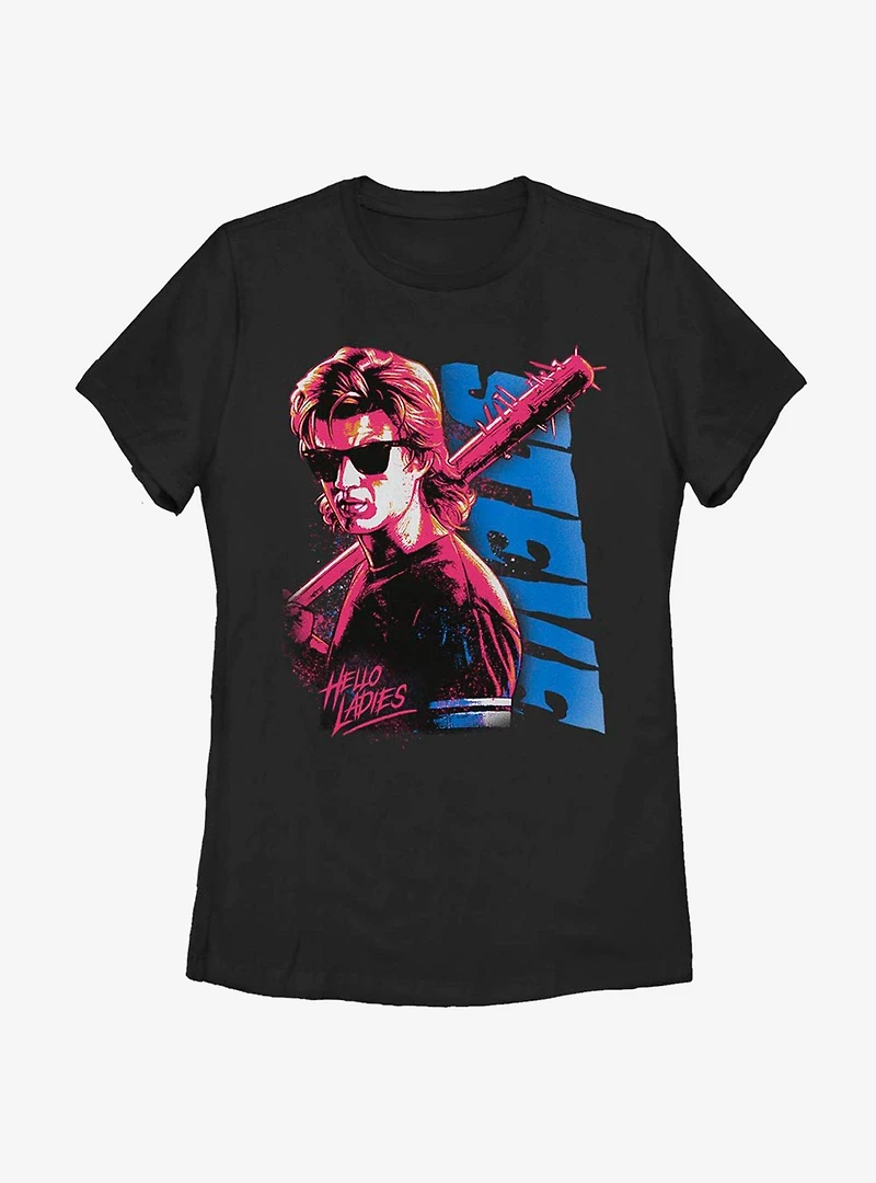 Stranger Things Splatterpunk Steve Womens T-Shirt