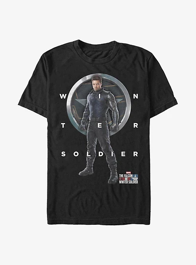 Marvel The Falcon And Winter Soldier Grid Text T-Shirt