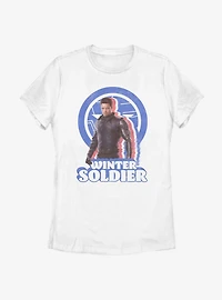 Marvel The Falcon And Winter Soldier Distressed Bucky Womens T-Shirt