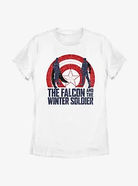 Marvel The Falcon And Winter Soldier Shield Sun Womens T-Shirt