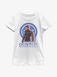 Marvel The Falcon And Winter Soldier Distressed Bucky Youth Girls T-Shirt