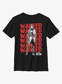 Marvel The Falcon And Winter Soldier Wanted Repeating Red Youth T-Shirt