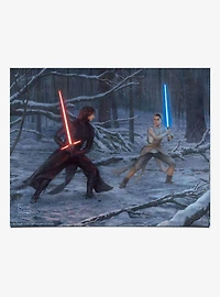 Star Wars The Duel Rey Vs. Ren Art Print
