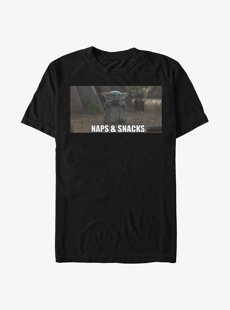 Extra Soft Star Wars The Mandalorian Child Naps & Snacks T-Shirt