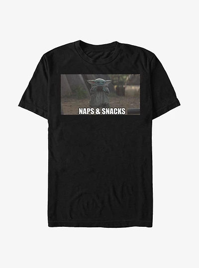 Extra Soft Star Wars The Mandalorian Child Naps & Snacks T-Shirt