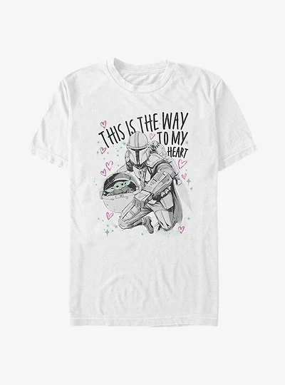 Star Wars The Mandalorian Way To My Heart Extra Soft T-Shirt